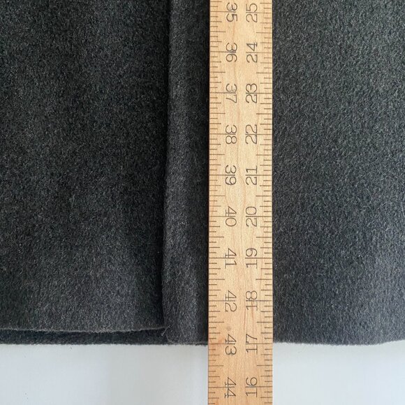 Fleurette Cashmere Merino Wool Coat Size 10 Charcoal Gray Open Front Pockets - Picture 11 of 11